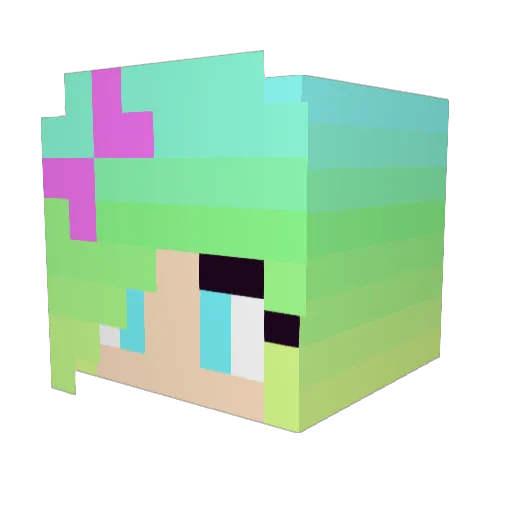 Stylishcupcake6 Minecraft avatar head, 3D render