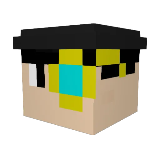 StylishyAgent Minecraft avatar head, 3D render