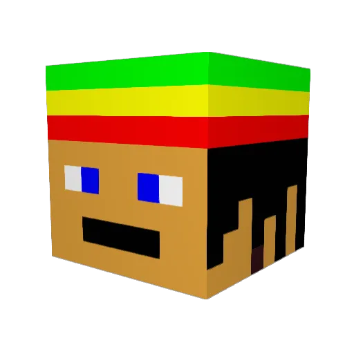 Stylo44 Minecraft avatar head, 3D render