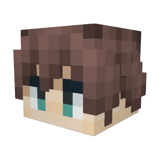Stylt Minecraft avatar head, 3D render