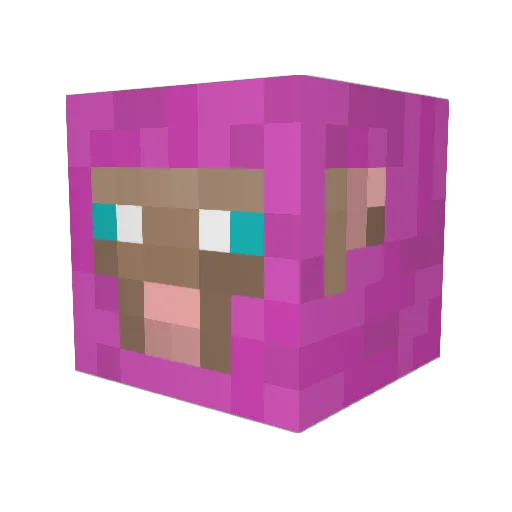 StyluxFusion Minecraft avatar head, 3D render