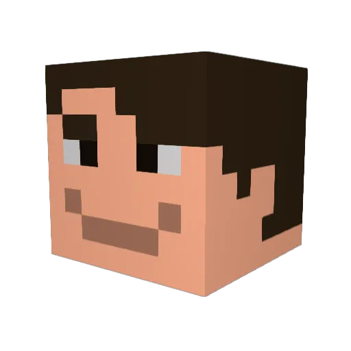 Styraco01 Minecraft avatar head, 3D render