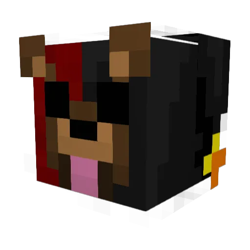 Styraw Minecraft avatar head, 3D render