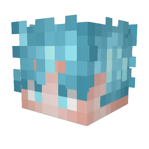 Styx67 Minecraft avatar head, 3D render