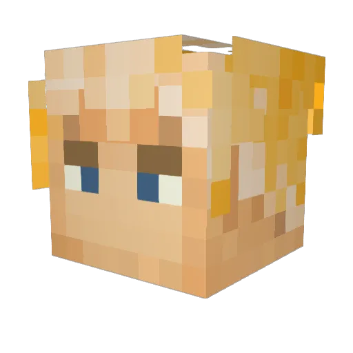 Styxiac Minecraft avatar head, 3D render