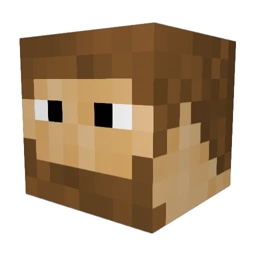 Styxnstones Minecraft avatar head, 3D render