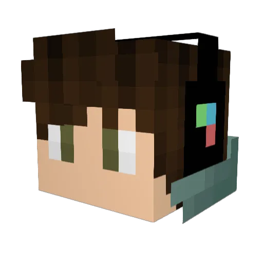 Styxonis Minecraft avatar head, 3D render
