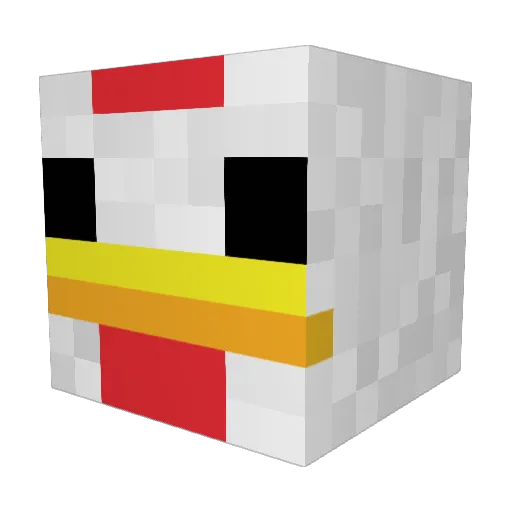 Styxothy Minecraft avatar head, 3D render