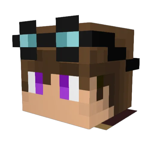 Styxte Minecraft avatar head, 3D render
