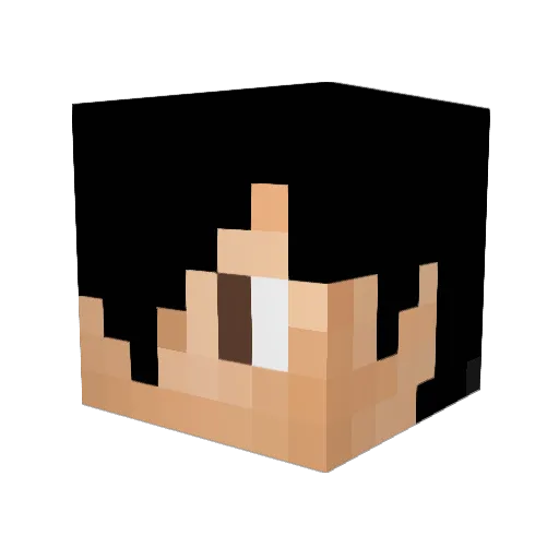 SuBaRu13 Minecraft avatar head, 3D render