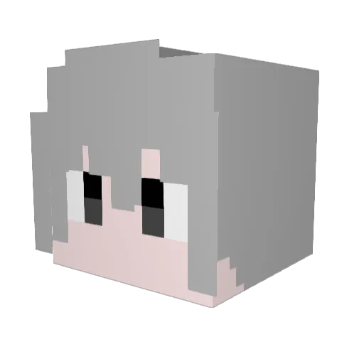 SuJianXin Minecraft avatar head, 3D render
