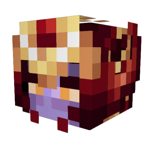 SuP_ShOoT Minecraft avatar head, 3D render