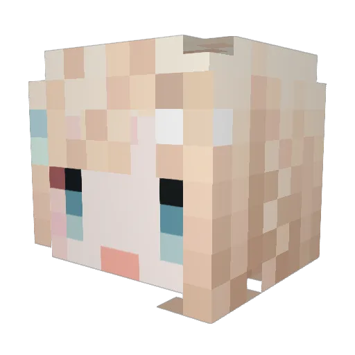 SuPerSuika19 Minecraft avatar head, 3D render