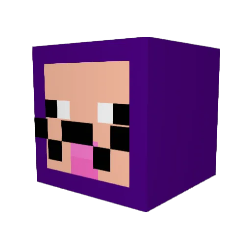 SuQiuX Minecraft avatar head, 3D render