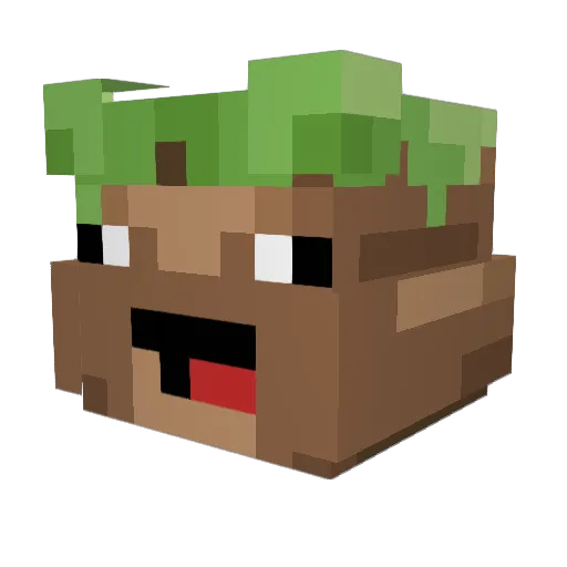 SuSeu1414 Minecraft avatar head, 3D render