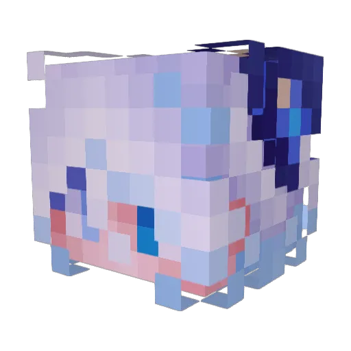 SuShiJie Minecraft avatar head, 3D render