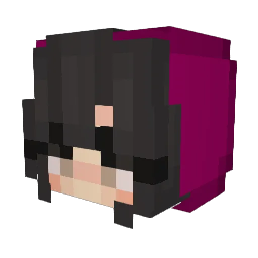 SuWin Minecraft avatar head, 3D render