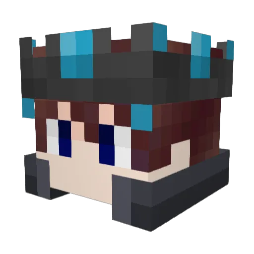 Su_YiLing Minecraft avatar head, 3D render