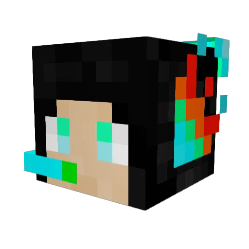 Su_Yv Minecraft avatar head, 3D render