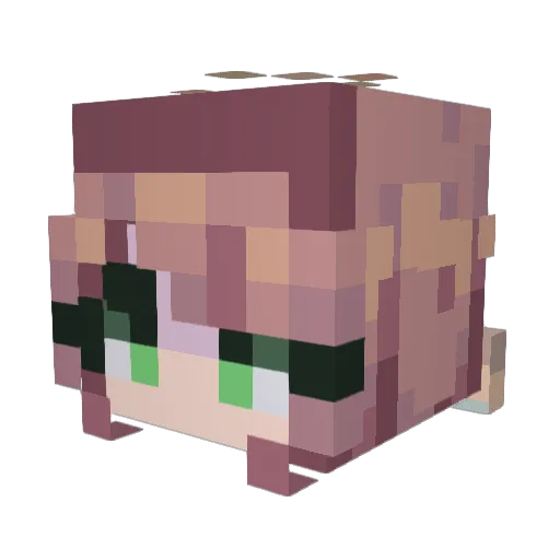 Su_zu_ka Minecraft avatar head, 3D render