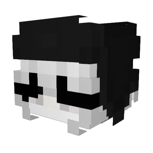 SuamiBu Minecraft avatar head, 3D render