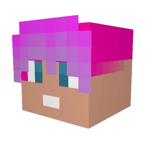 Suatormenta Minecraft avatar head, 3D render