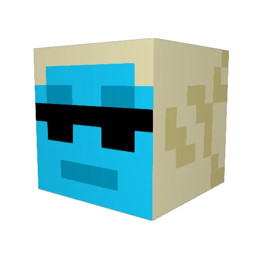 SuauSSuauSSuauS Minecraft avatar head, 3D render