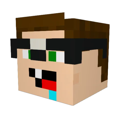 Suave_Craft Minecraft avatar head, 3D render