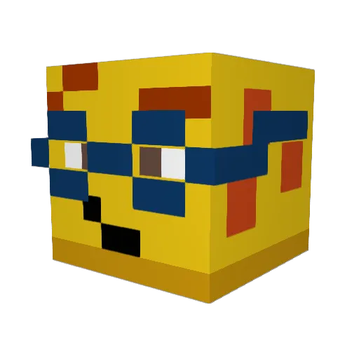 Suave_Pizza Minecraft avatar head, 3D render