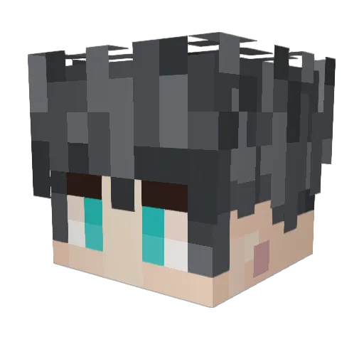 Sub1to Minecraft avatar head, 3D render