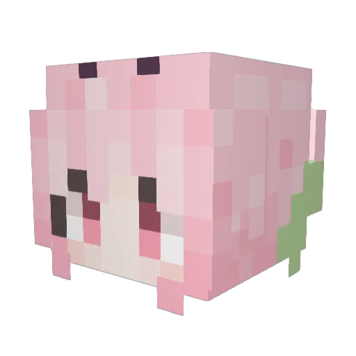 SubBarry Minecraft avatar head, 3D render