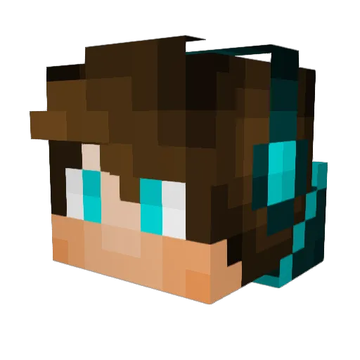 SubToBarbaad Minecraft avatar head, 3D render