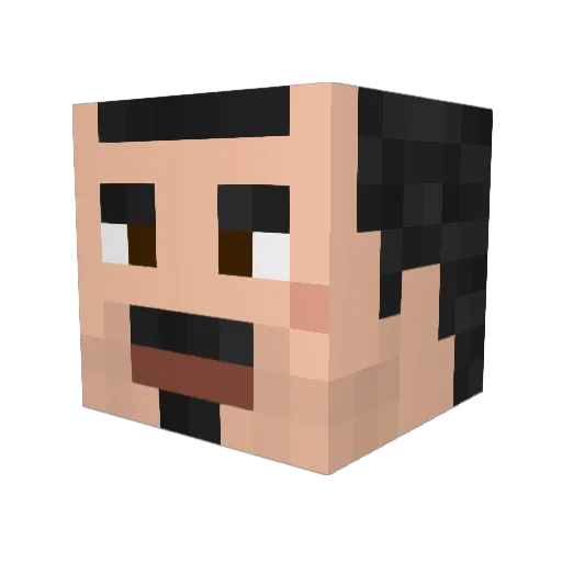 SubToComicYT1 Minecraft avatar head, 3D render