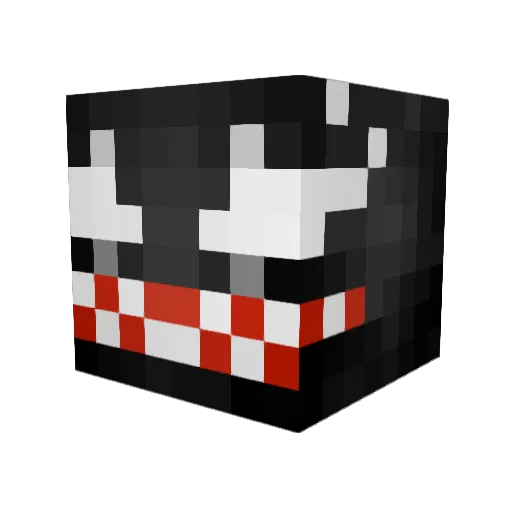 Sub_Zero Minecraft avatar head, 3D render