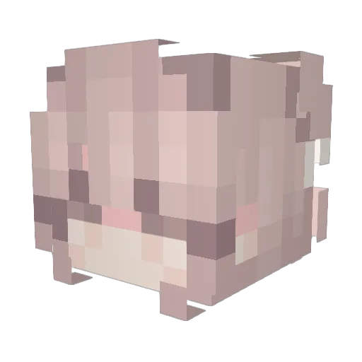 SubarashiOwO Minecraft avatar head, 3D render