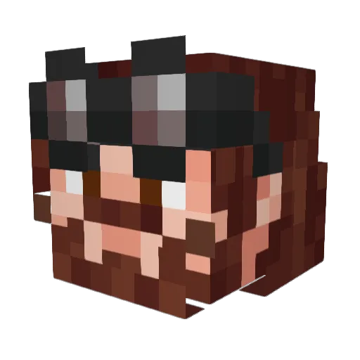 SubarashiiAdam Minecraft avatar head, 3D render