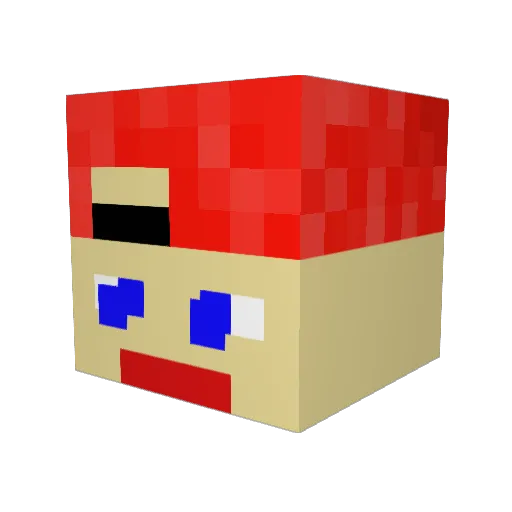 Subaru12345 Minecraft avatar head, 3D render