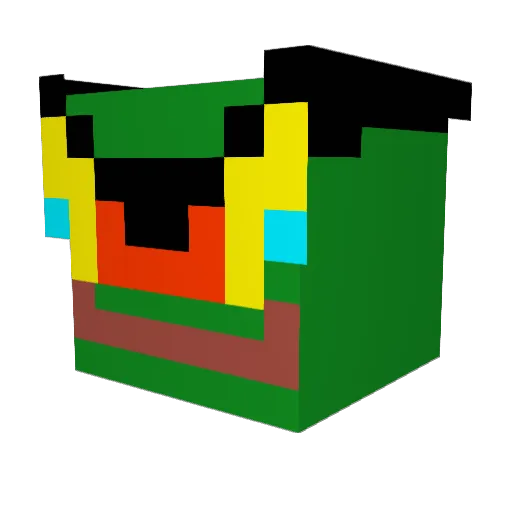 Subatomicsttv Minecraft avatar head, 3D render