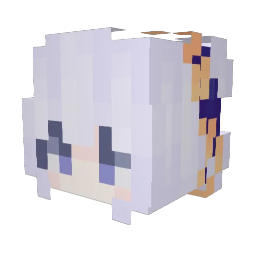 SubawuN Minecraft avatar head, 3D render