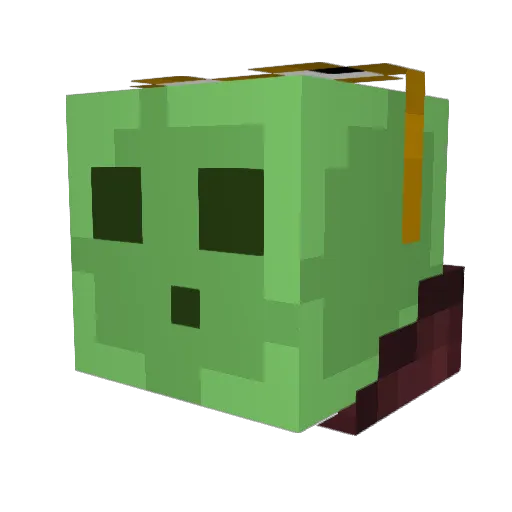 Subbi Minecraft avatar head, 3D render