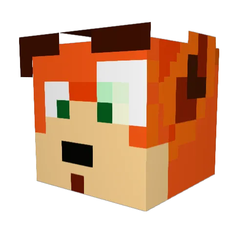 SuberYT Minecraft avatar head, 3D render