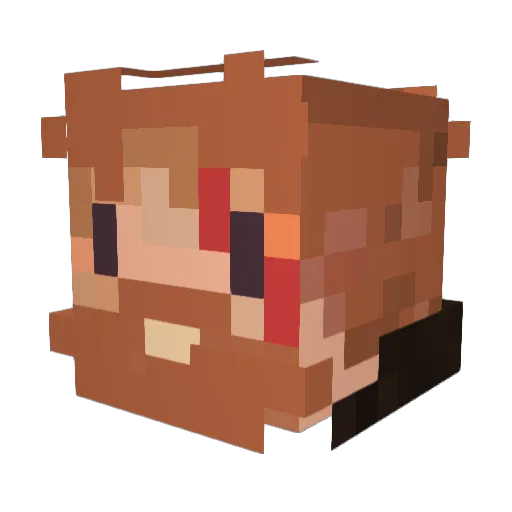 Subigard Minecraft avatar head, 3D render