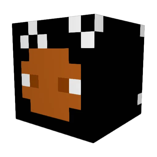 Subinaga_ Minecraft avatar head, 3D render