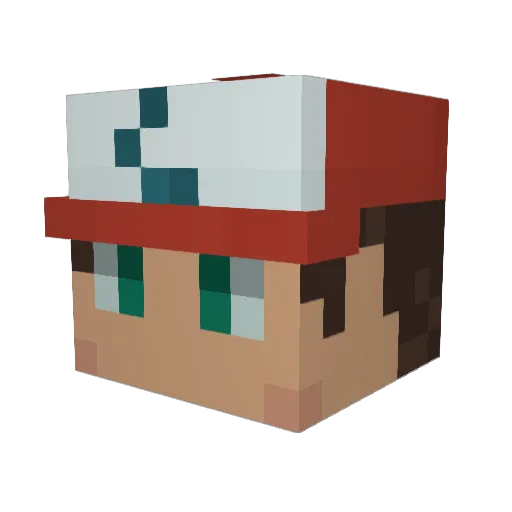 Subinye Minecraft avatar head, 3D render