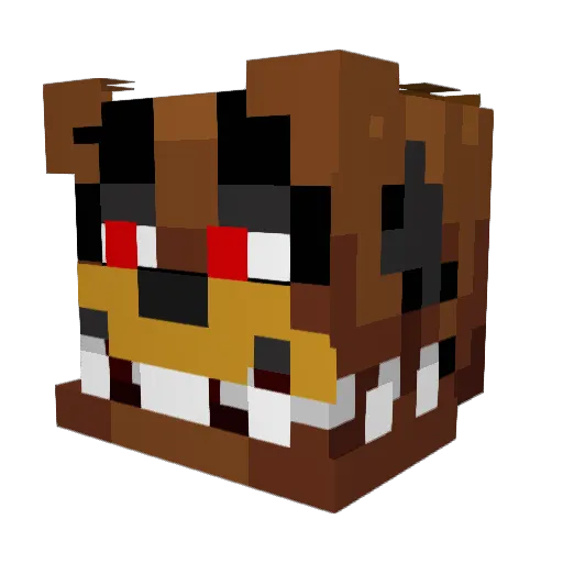 Subject2435 Minecraft avatar head, 3D render