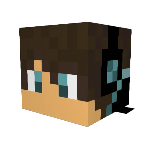 SublimeGaming Minecraft avatar head, 3D render