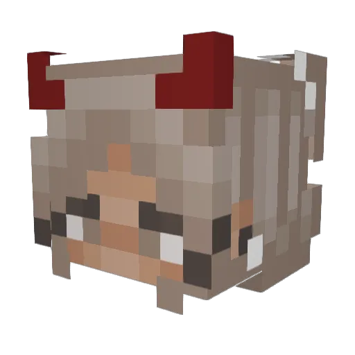 Subliminal Minecraft avatar head, 3D render