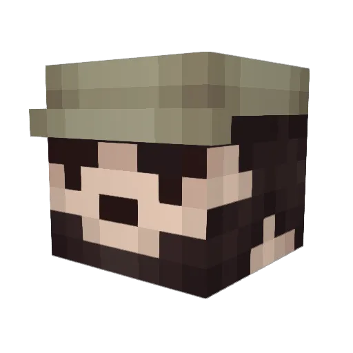 SubliminalGenius Minecraft avatar head, 3D render