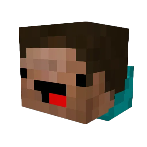 SubmarineMC Minecraft avatar head, 3D render