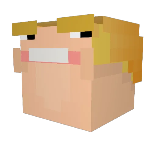 Submariner71 Minecraft avatar head, 3D render